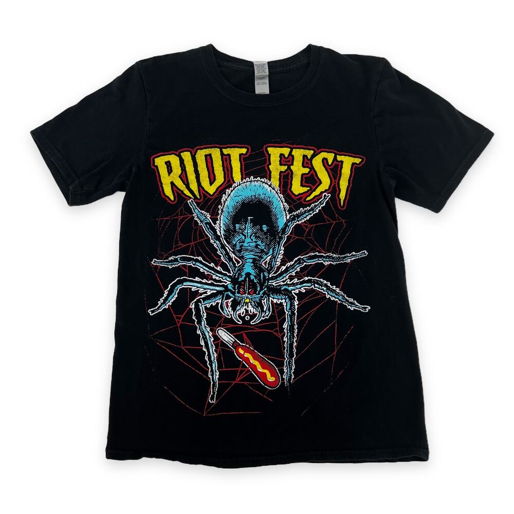 Riot Fest Spider Corndog Graphic Tee 2021 Chicago Music Festival T Shirt Size XS
